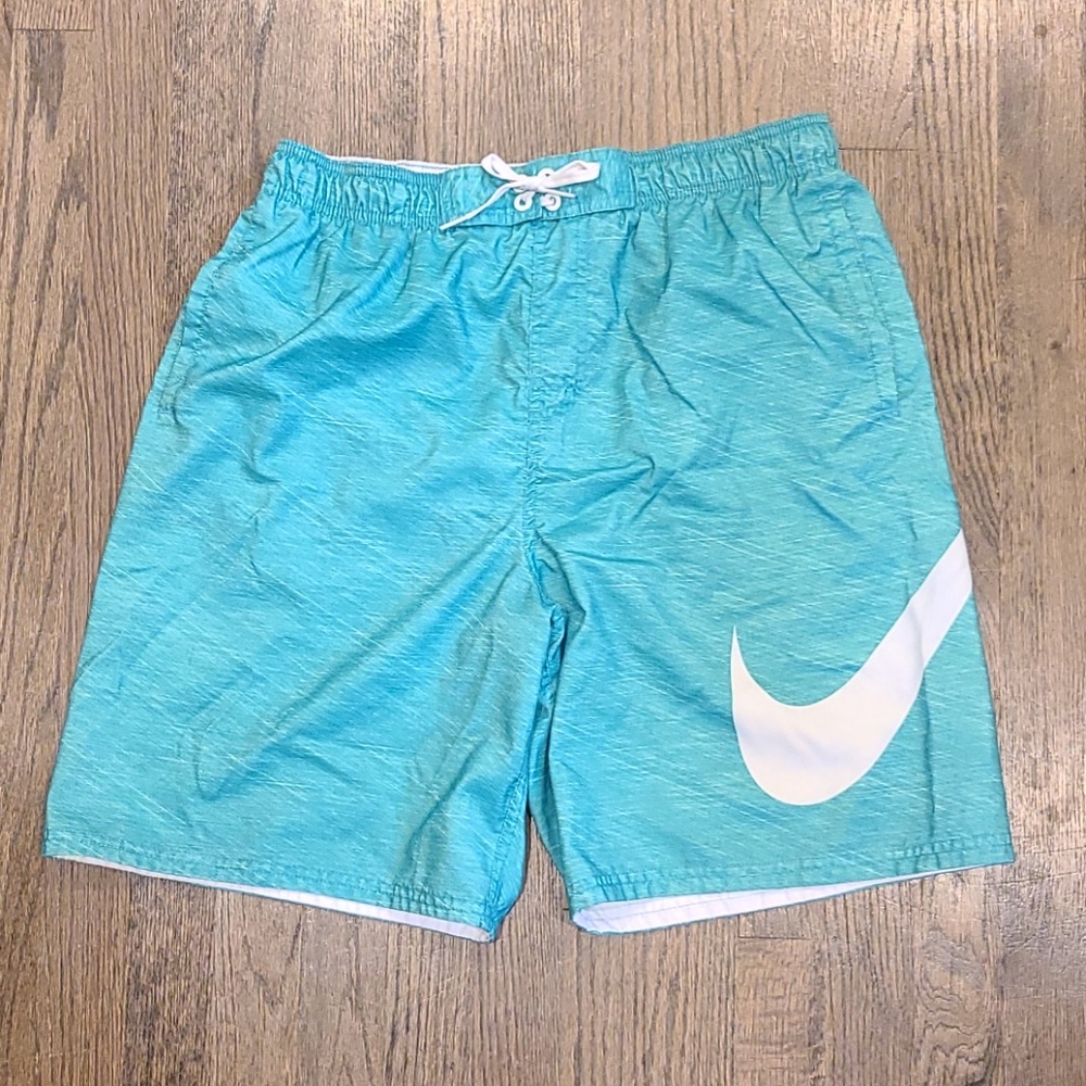 Mens Nike Large swimsuit teal with liner